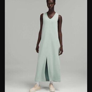 Lululemon Ease of it All V-Neck Midi Dress in Silver Blue - Size 8